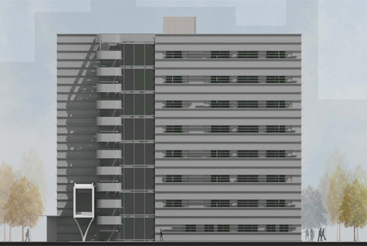 Hospital de Txagorritxu - Alzado - ASGA Arquitectos Bilbao